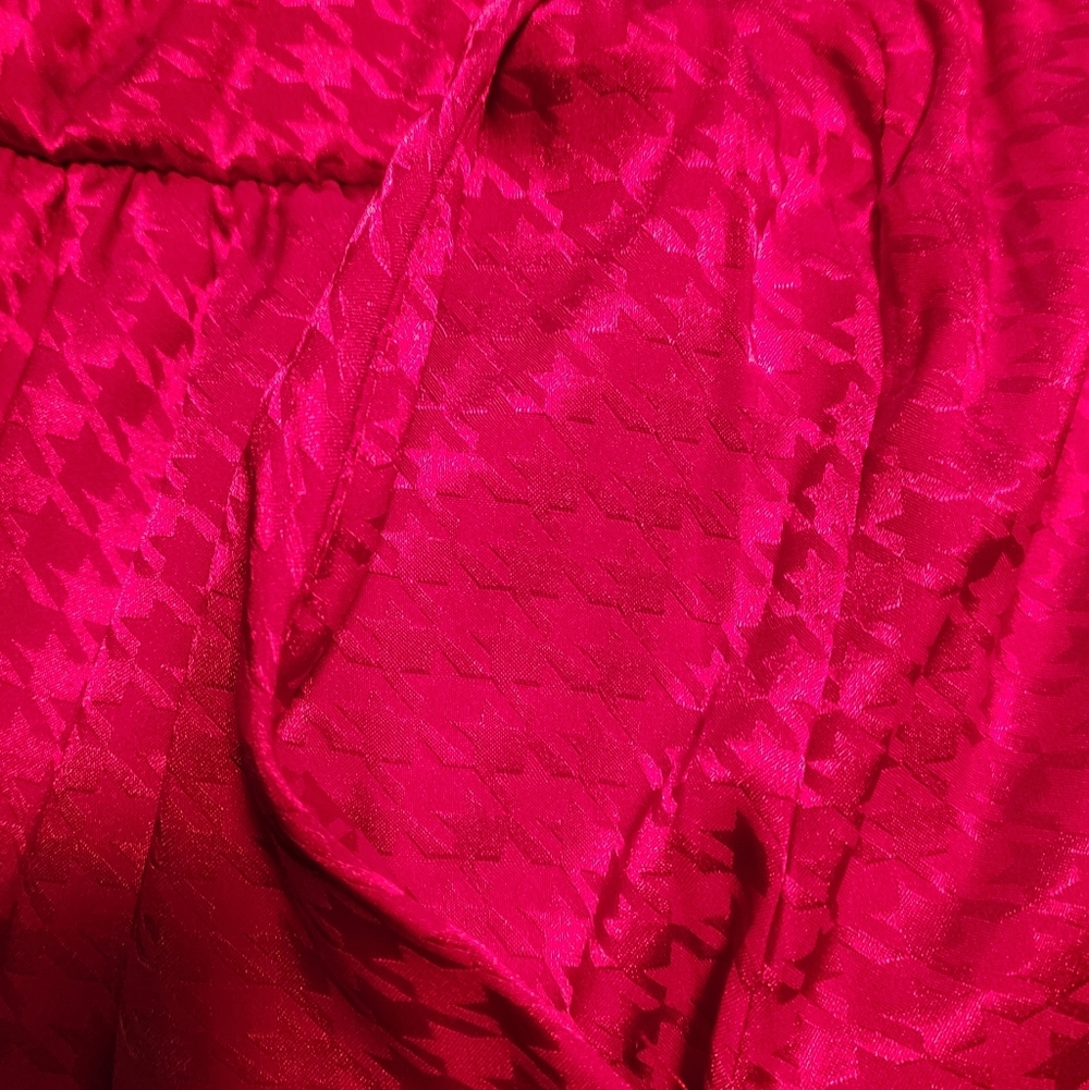 Torrid Houndstooth Elegant Corset Red Sleeveless Dress w/ Pockets Size 3 - Picture 5 of 9